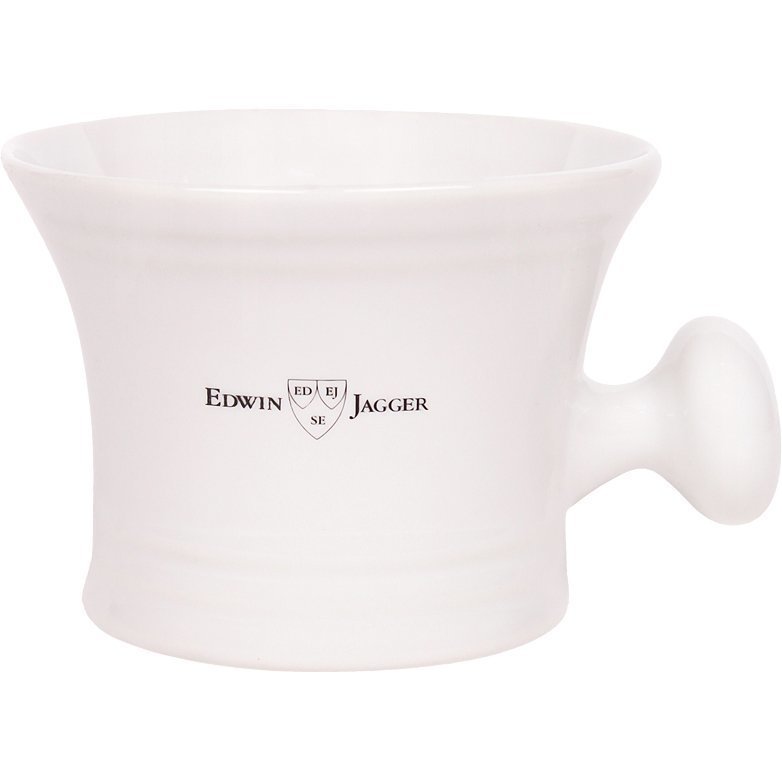 Edwin Jagger Shaving Soap Bowl With Handle White Porcelain