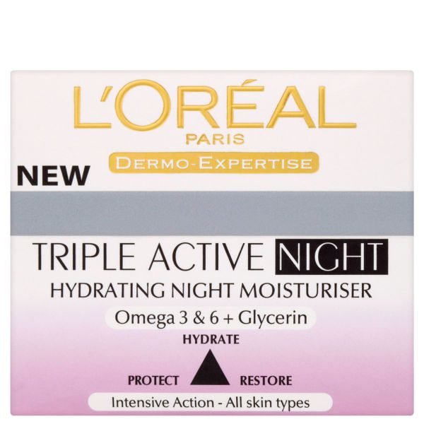 L'oreal Paris Dermo Expertise Triple Active Hydrating Night Moisturiser 50 Ml