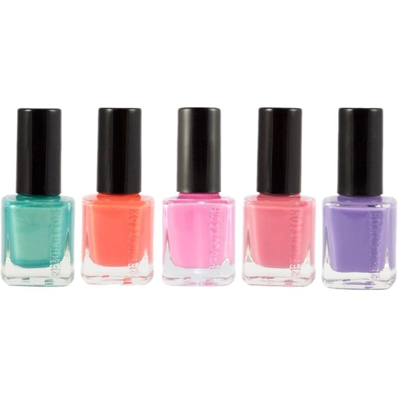 Makeup Revolution Amazing Nail Collection Pastel Paradise 5 x 12ml * Individual shades may vary