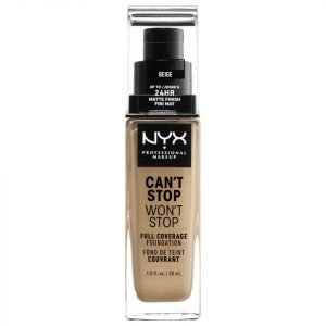 Nyx Professional Makeup Can't Stop Won't Stop 24 Hour Foundation Various Shades Beige