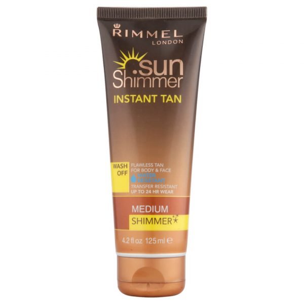 Rimmel Sunshimmer Water Resistant Wash Off Instant Tan Shimmer 125 Ml Medium Shimmer