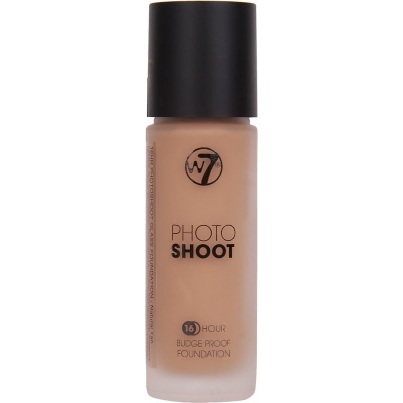 W7 Photo Shoot 16 Hours Budge Proof Foundation Natural Tan 28ml